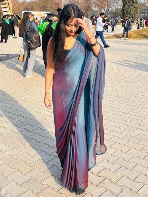 1-min Ready To Wear Saree In Premium Imported Silk With Blouse
