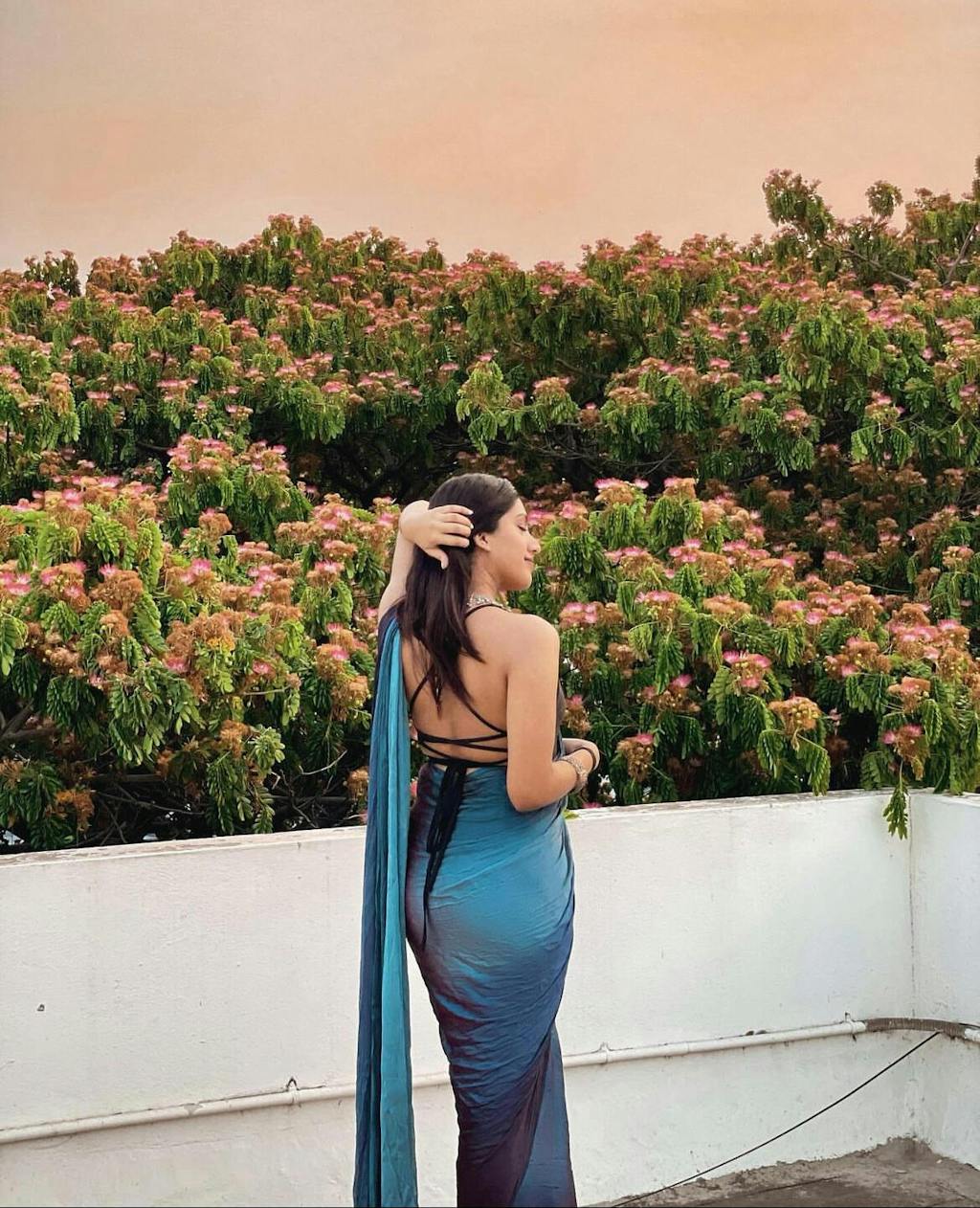 1-min Ready To Wear Saree In Premium Imported Silk With Blouse