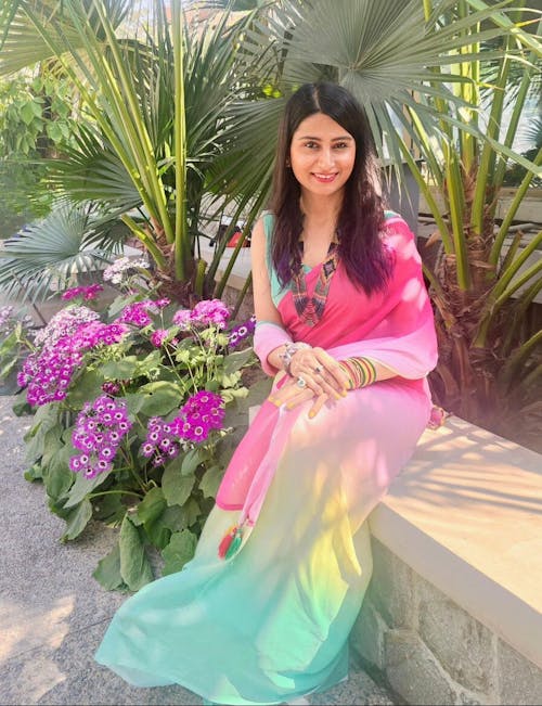 1 Min Ready To Wear Alia Bhatt Saree In Imported Georgette With Heavy Blouse