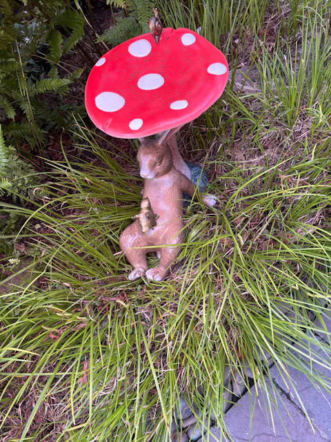 Under the Toadstool Garden Sculpture