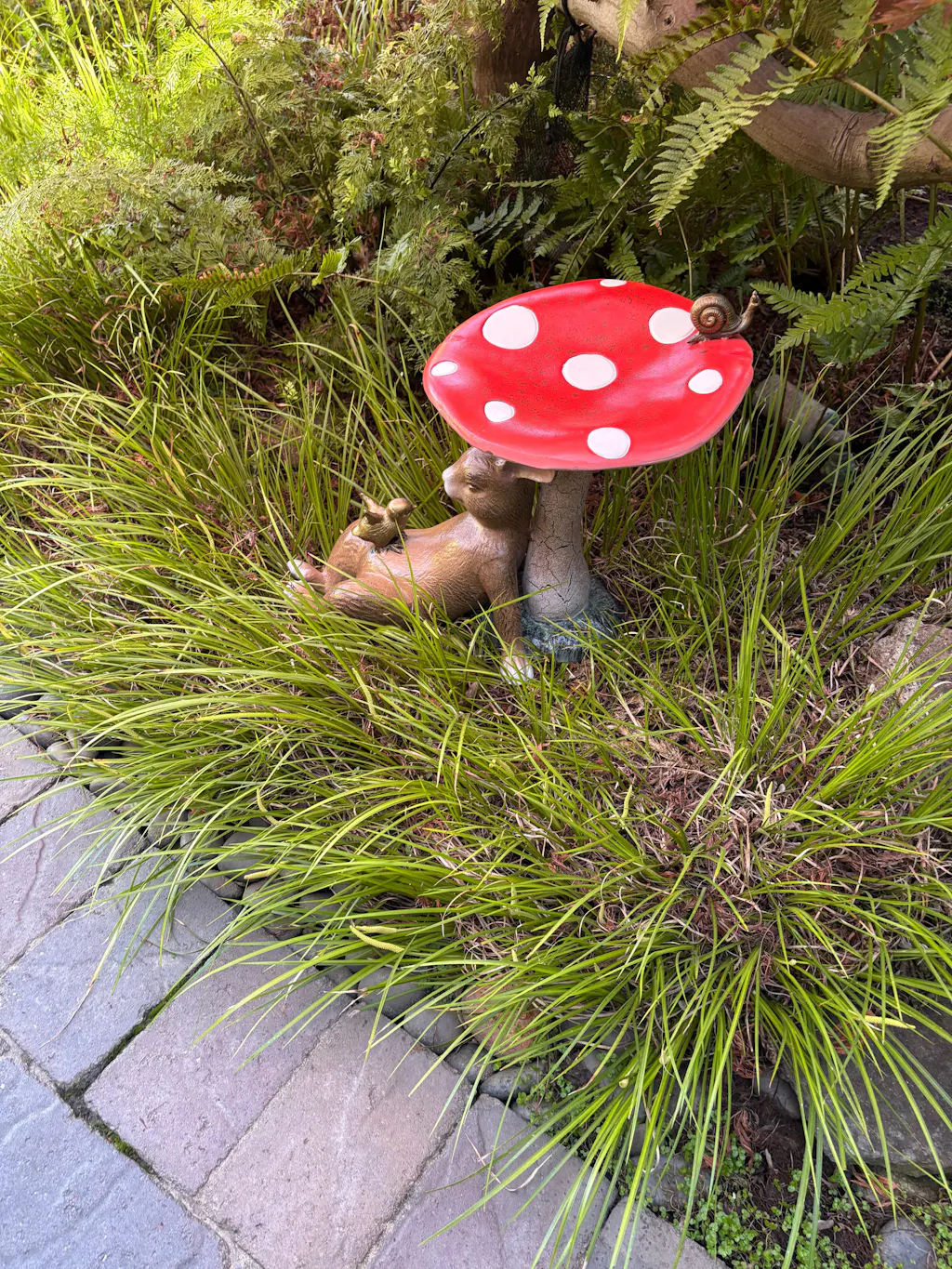 Under the Toadstool Garden Sculpture