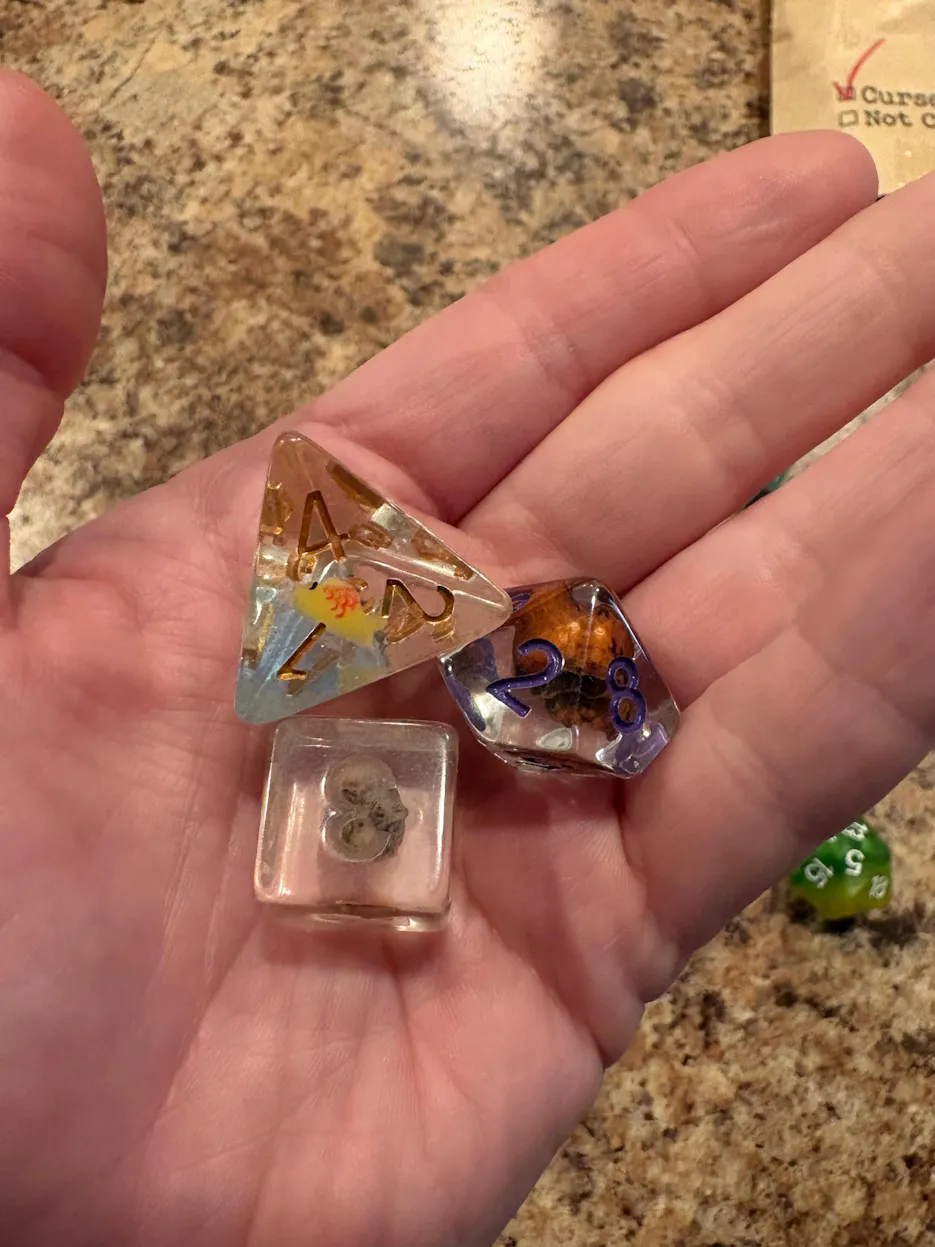 The Disappointment Dice™ Set | RPG Set of 7 Unmatched Mystery Dice | Each Die Is "Unique" | Joke Gift for People You Dont Really Like