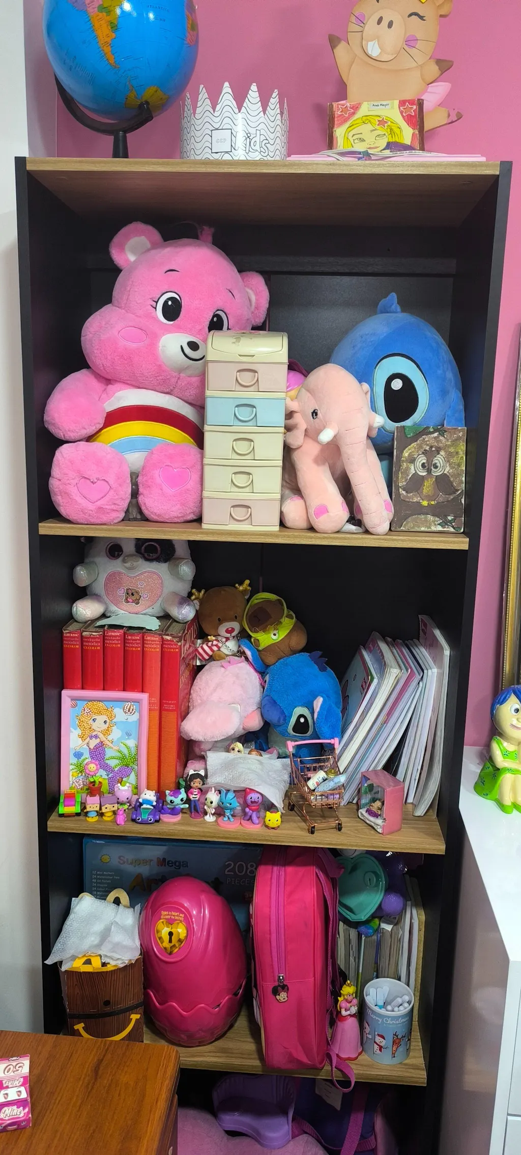 Biblioteca Home, Wengue y Fresno Europeo, con Cinco Entrepaños