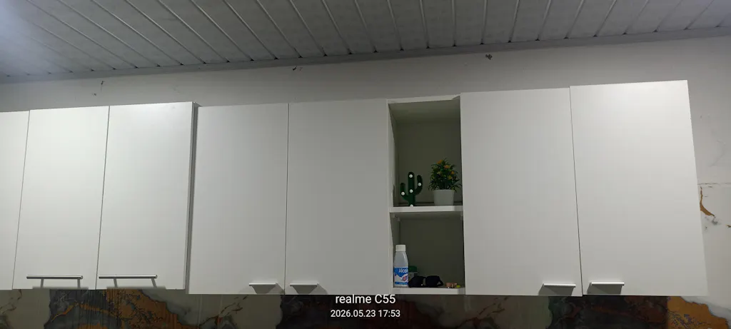 Gabinete Superior Frello 120, Blanco Nevado, con Cuatro Puertas Batientes  ZF