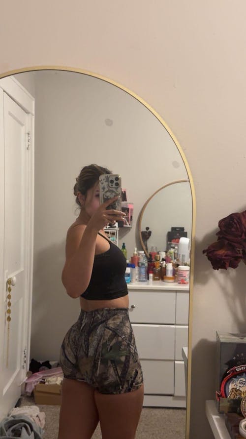 Pinnacle Seamless Scrunch Butt Shorts 4" - Woodland Camo