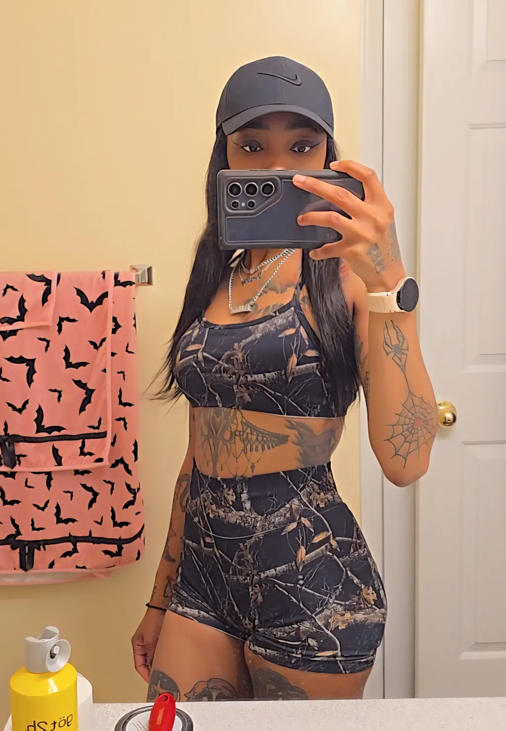 Virtue Adjustable Bra - Black Woodland Camo