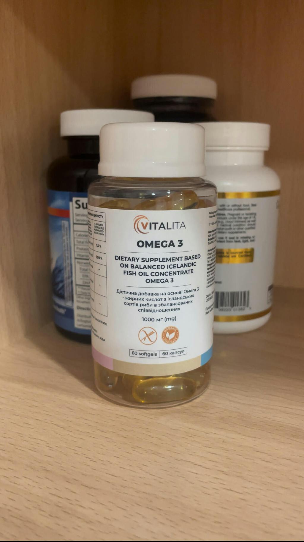 VITALITA Omega 3 Fish Oil 1000 mg (180 EPA/120 DHA)