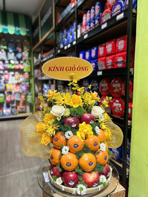 Tháp Trái Cây - Táo Đỏ, Quýt Đẹp Sang Trọng Kính Lễ, Dâng Cúng