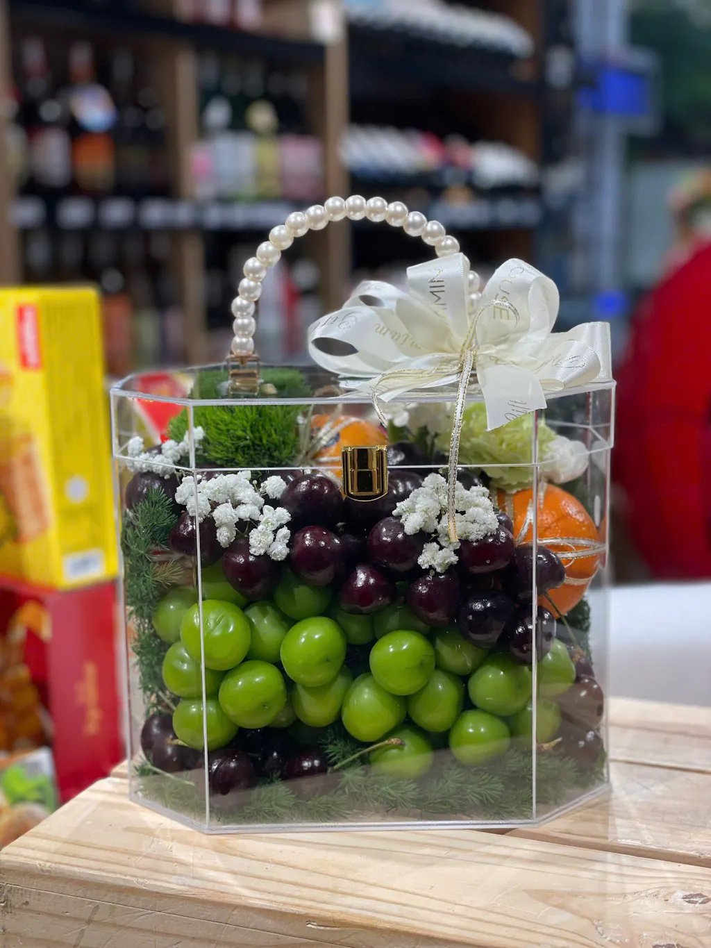 Hộp Quà Trái Cây Cherry, Nho Sữa, Quýt Úc Tặng Khách Hàng, Đối Tác