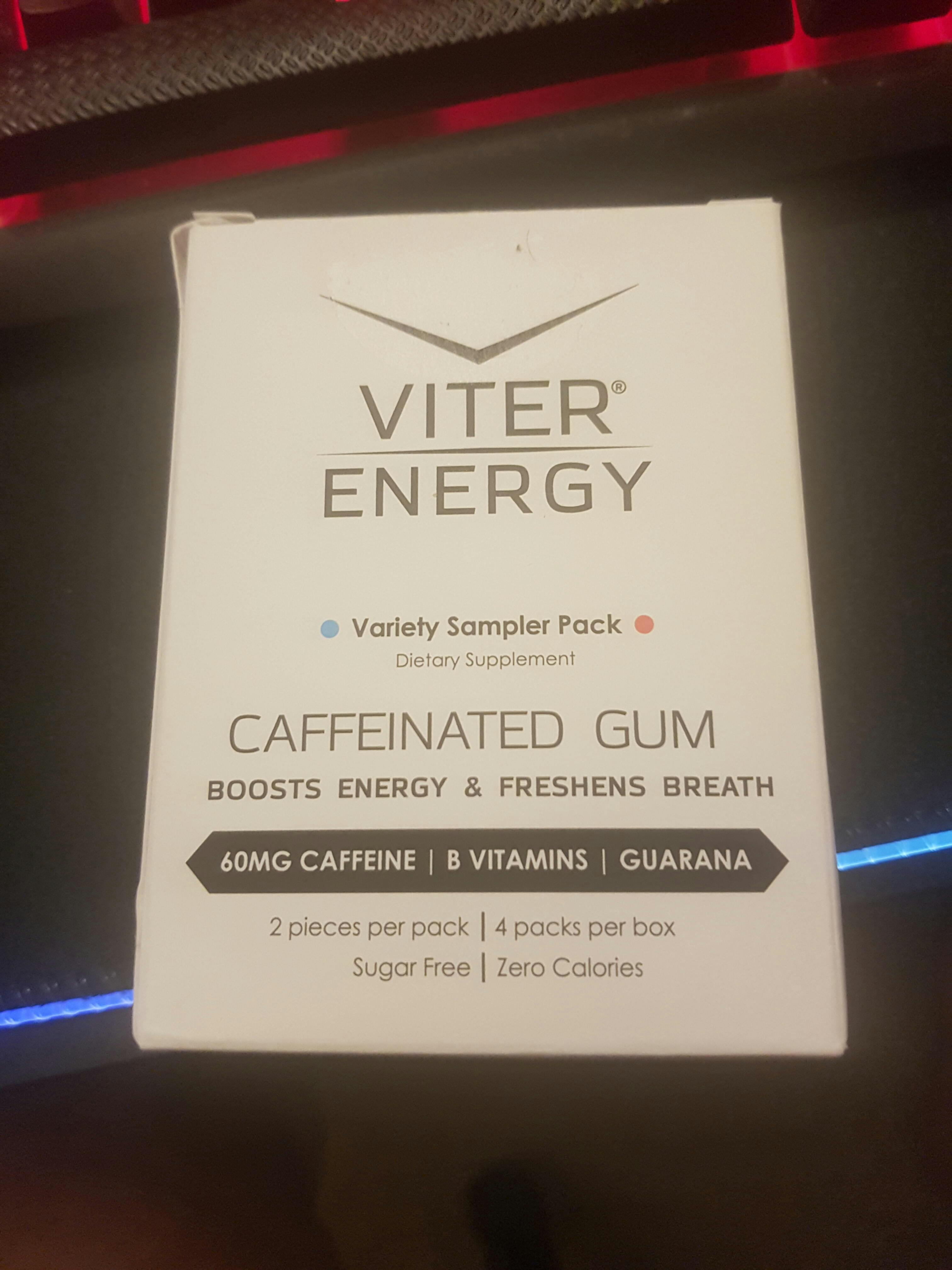 Viter Energy Caffeine Gum - 2 Flavor Variety Pack