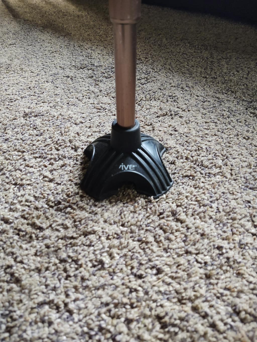 Rubber Quad Cane Tip Replacement for Walking Stick Vive Health