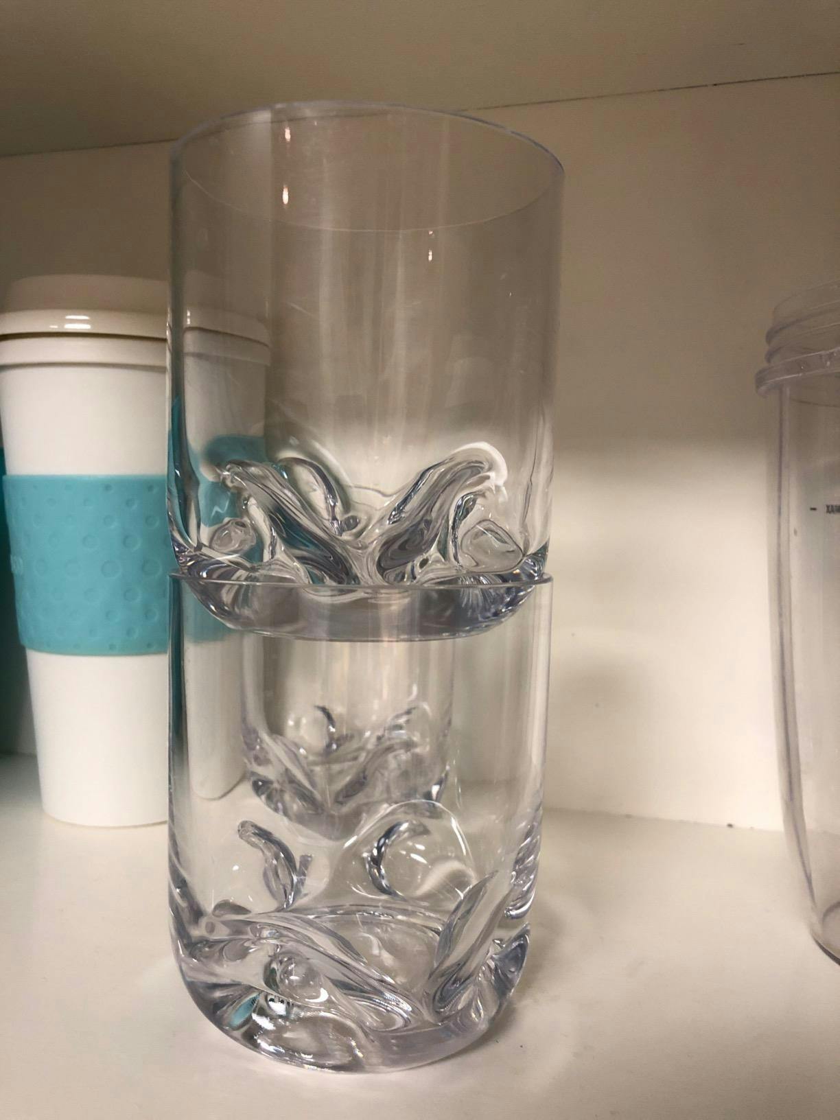 Vivocci Unbreakable Thumb Indent Whiskey Glasses 12.5 oz