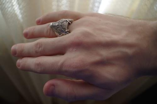 Wolf Head Silver Sterling Ring | Handmade | Viking Jewellery