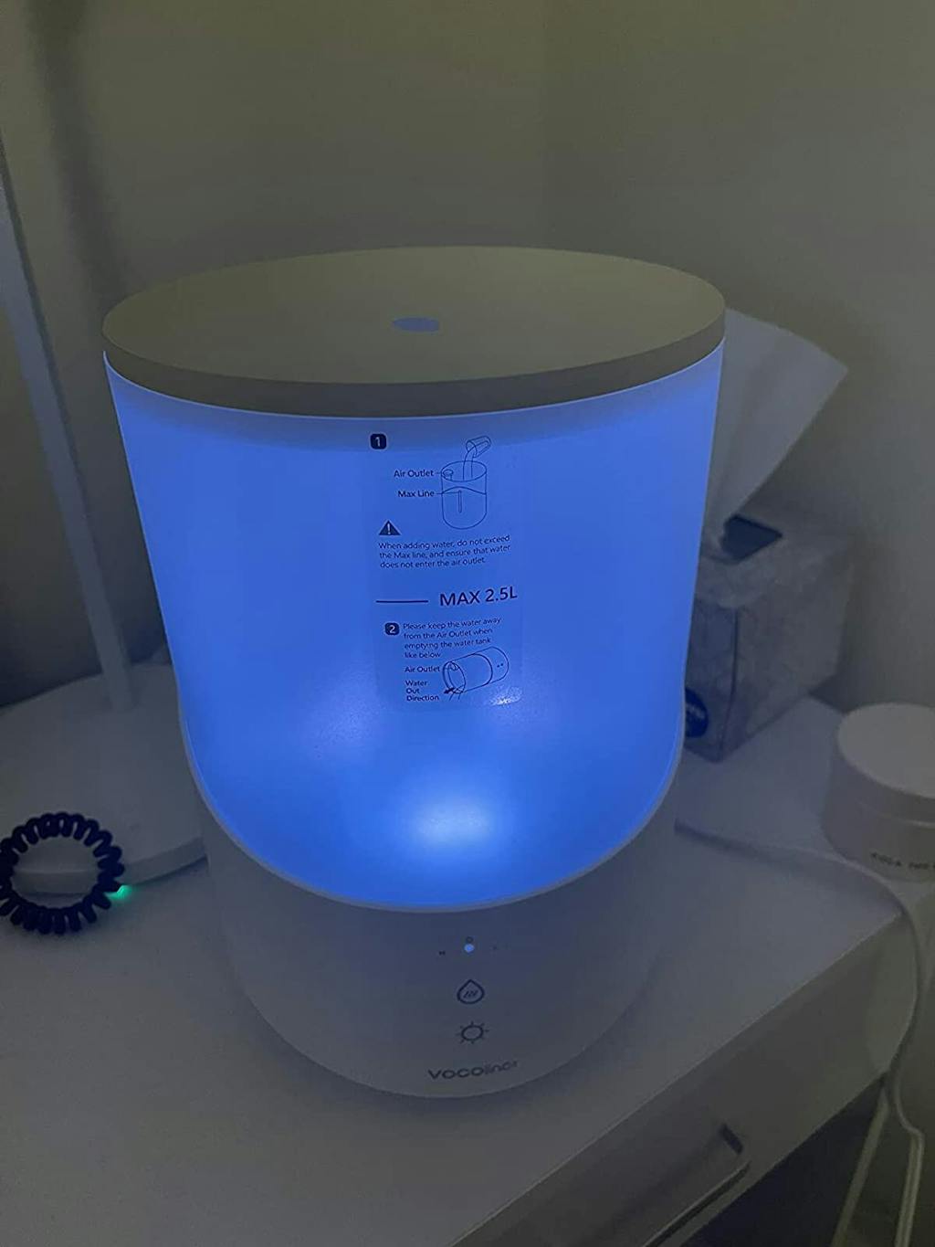 VOCOlinc HomeKit Cool Mist Humidifiers for Bedroom, 2.5L Topfill Smart