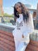 Fashion Sportswear Zipper Collar Letter Print Two Pieces
