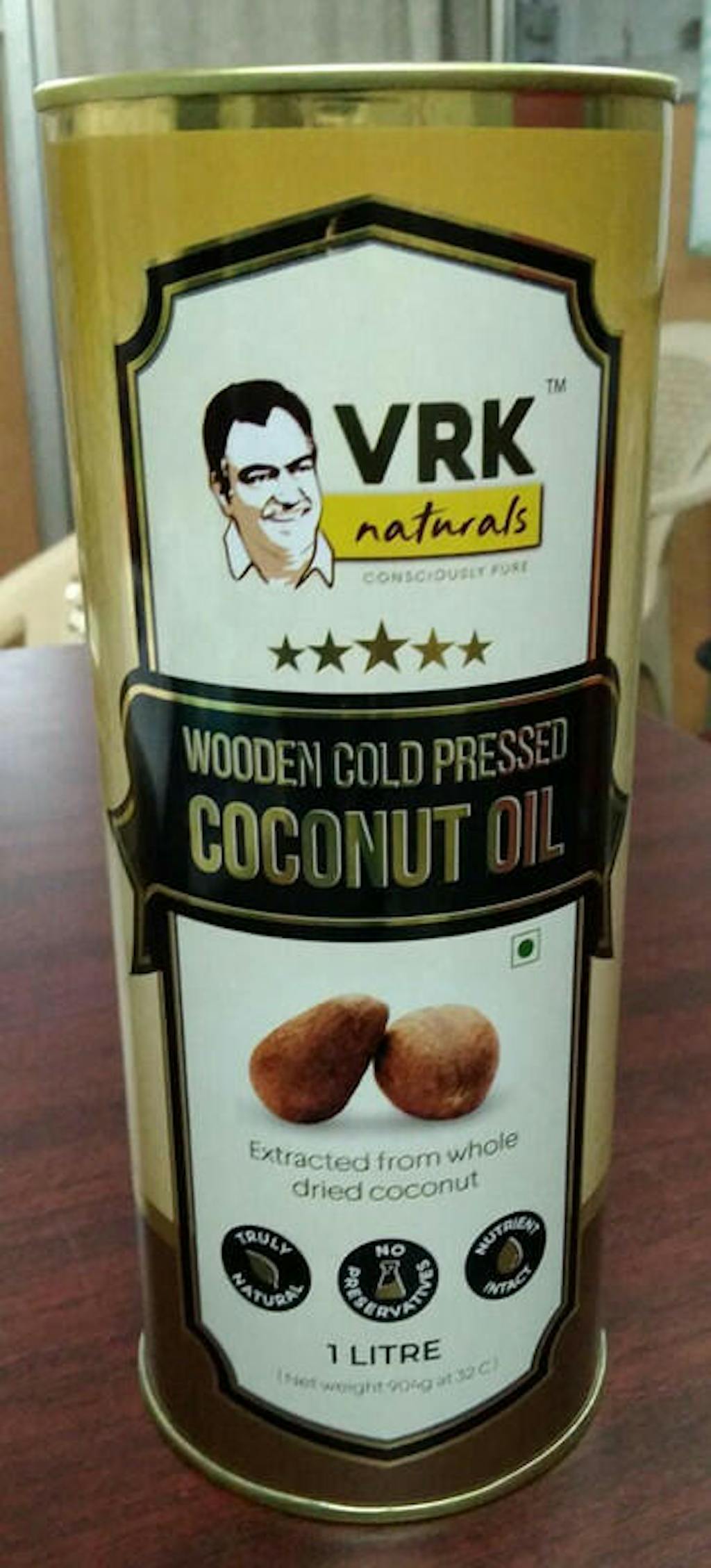VRK Diet Cold Pressed Coconut Oil 1Litre VRK Naturals