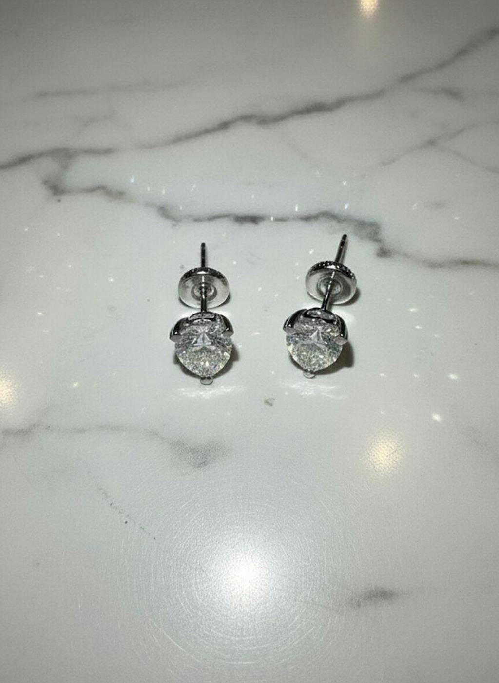 3 ct. tw. Diamond Heartseeker Pear-Shaped Stud Earrings