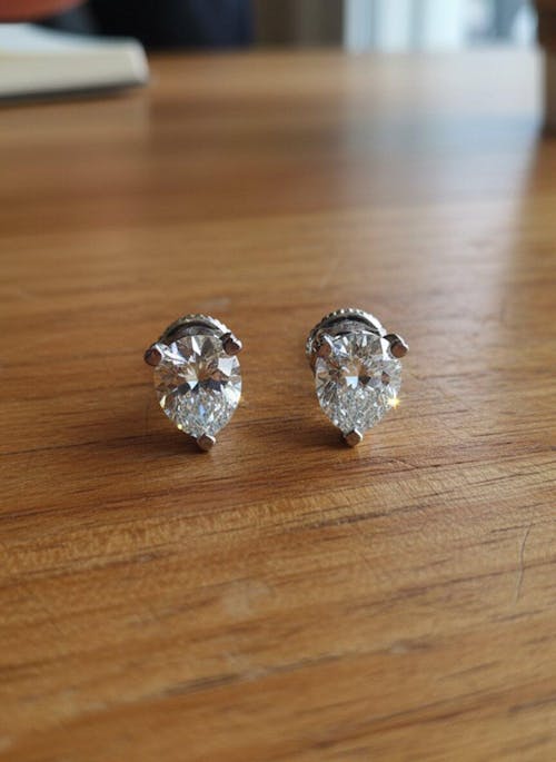 3 ct. tw. Diamond Heartseeker Pear-Shaped Stud Earrings