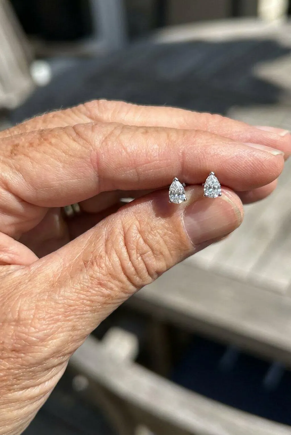 1.0 ct. tw. Meteor Pear-Shaped Diamond Stud Earrings