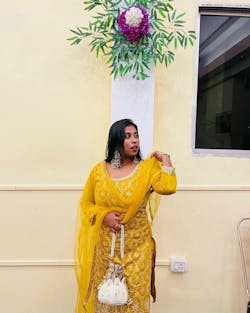 White Chikankari-3 Piece Set With Kurta Pant And Dupatta