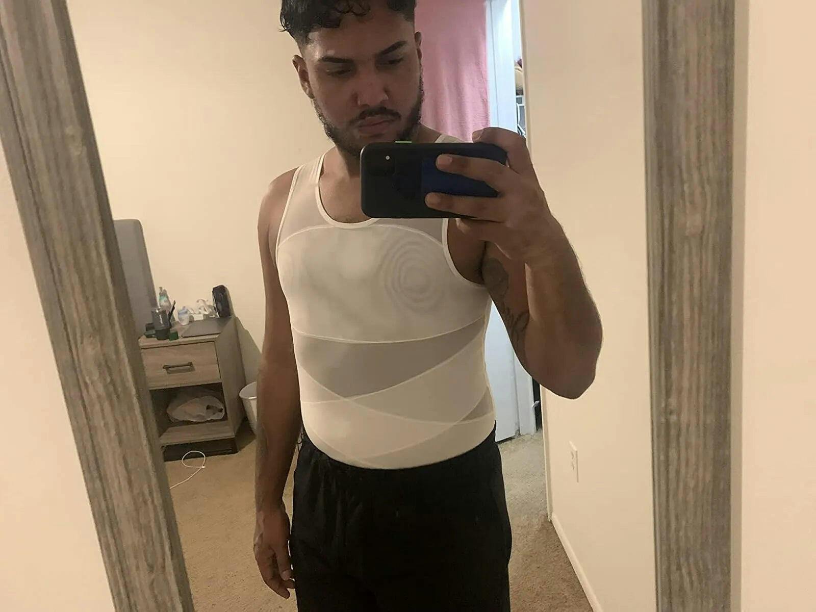 Customer review photo - breathable mesh compression tank