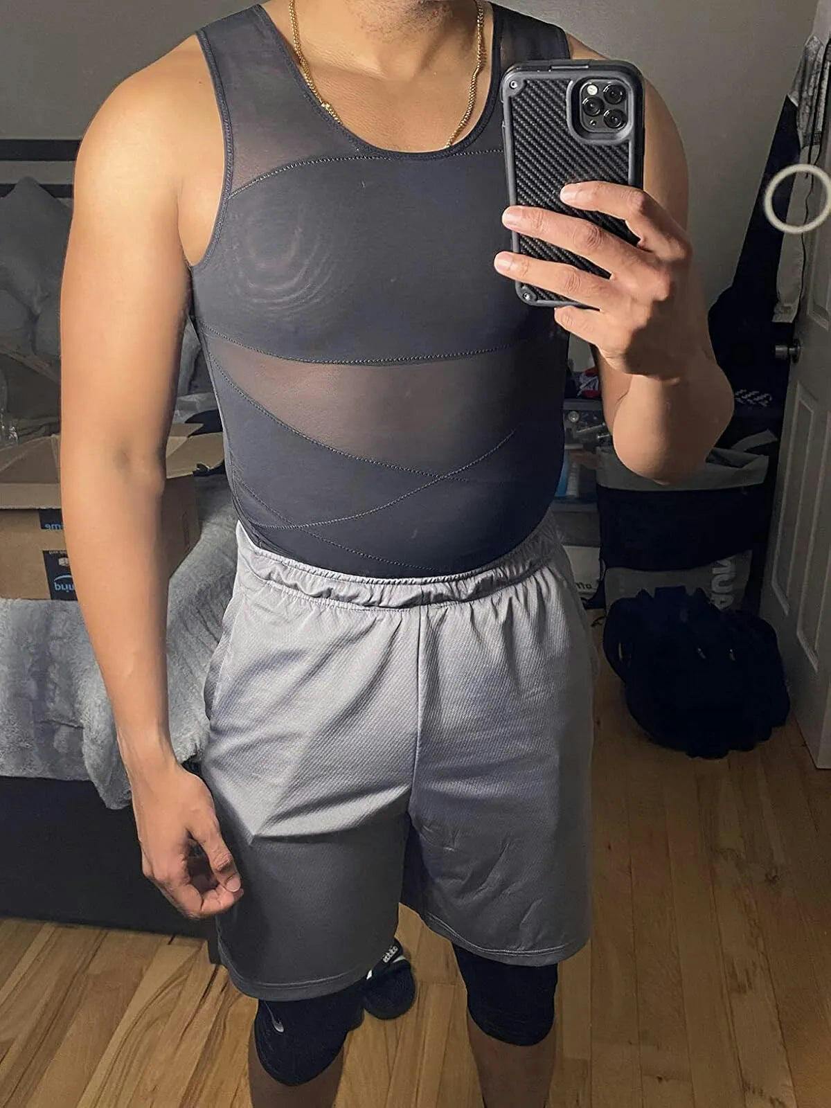 Customer review photo - compression tank under clothes