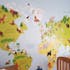 Children's Cute Animals World Map Wallpaper Mural