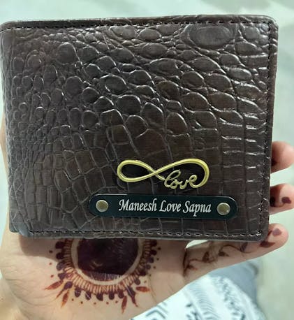 Personalized Croco Texture Men's Wallet | Customized Wallet Gift