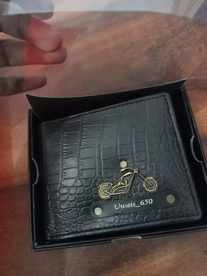 Personalized Croco Texture Men's Wallet | Customized Wallet Gift