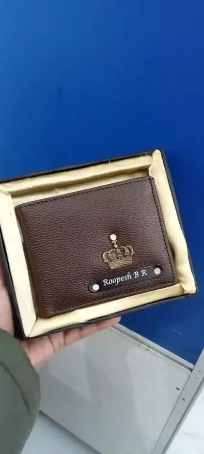 Personalized Leather Name Men's Wallet Best Customized Gift for