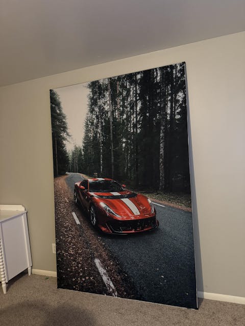Ferrari 812 Superfast on the Forest Path