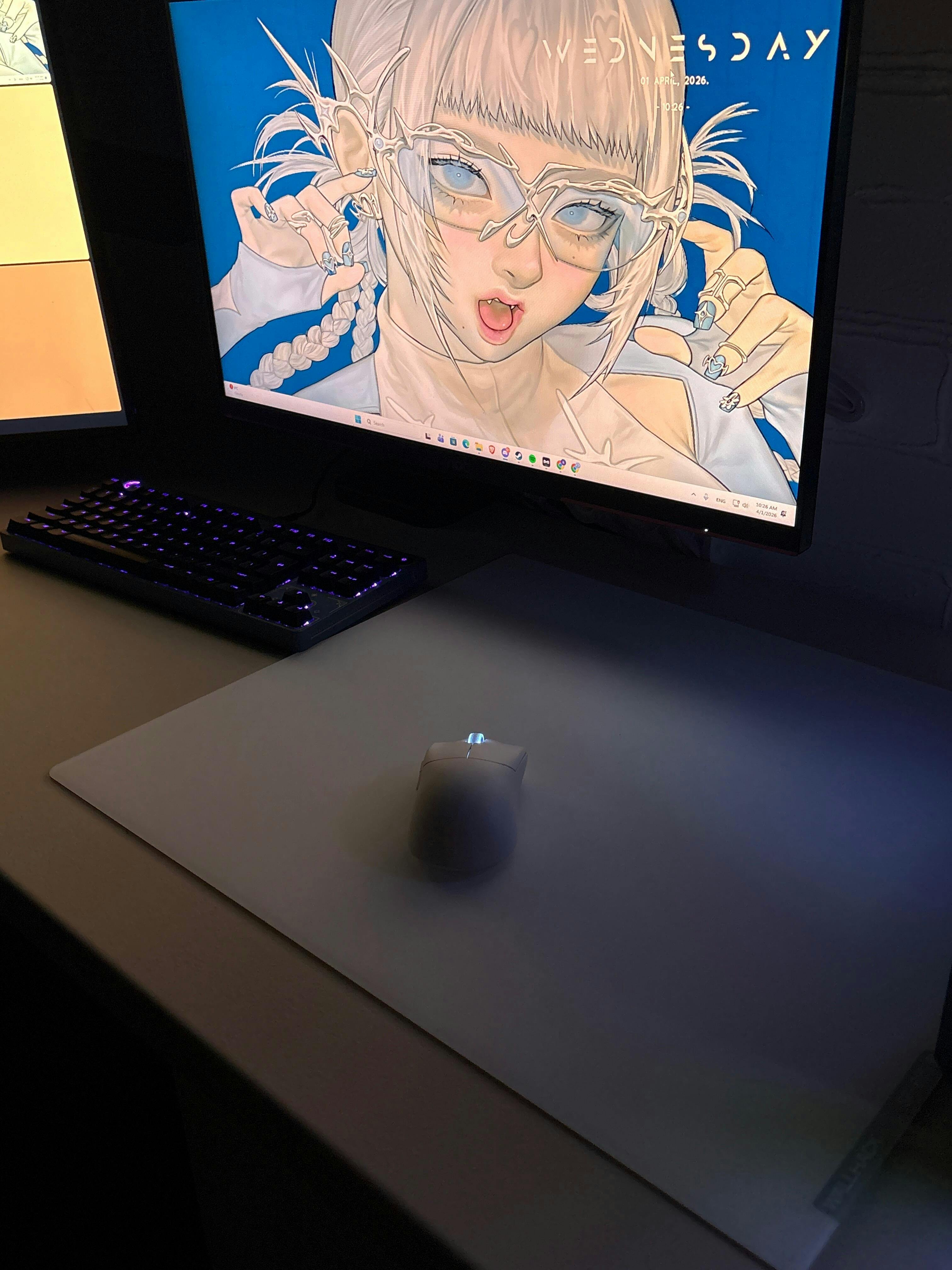SP-005 (White) Glass Gaming Mousepad | Wallhack