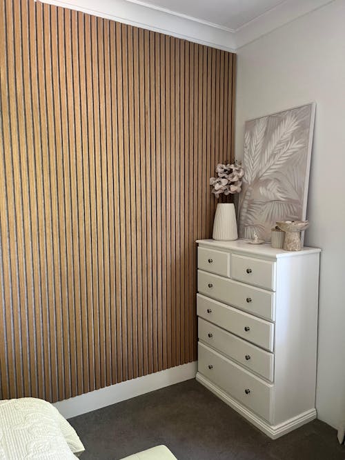 Oak (with Grey Felt) Wood Wall Panel