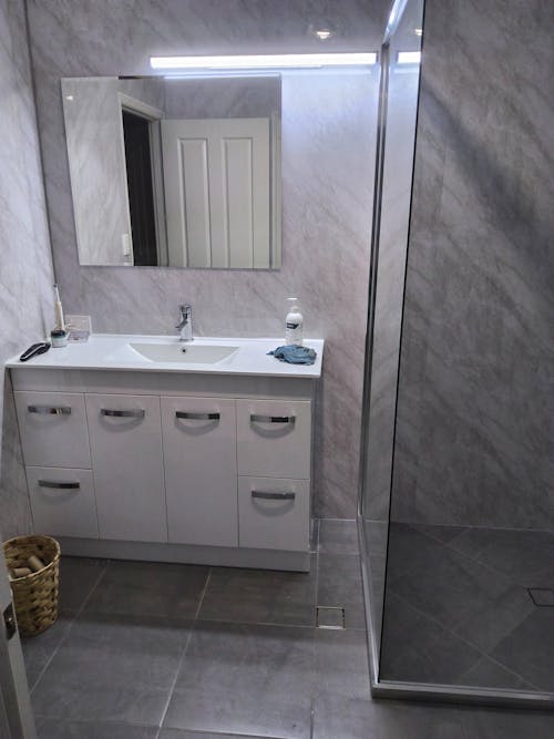 Grey Marble Bathroom Wall Panel