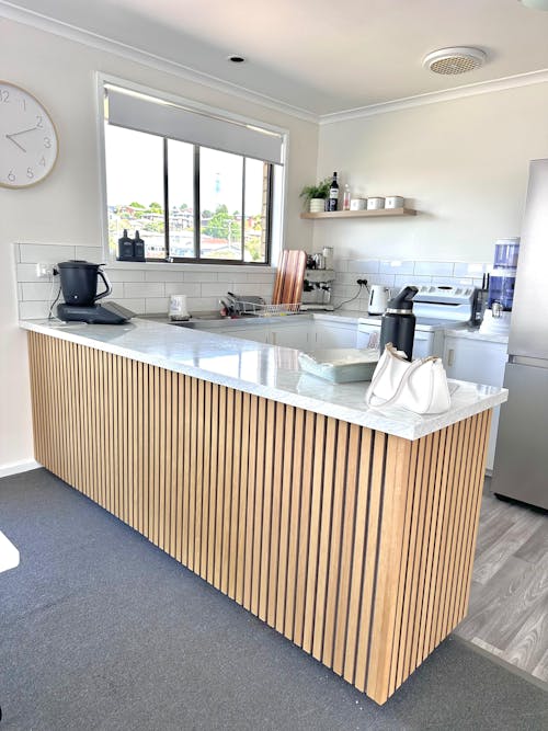 Oak (with Grey Felt) Wood Wall Panel