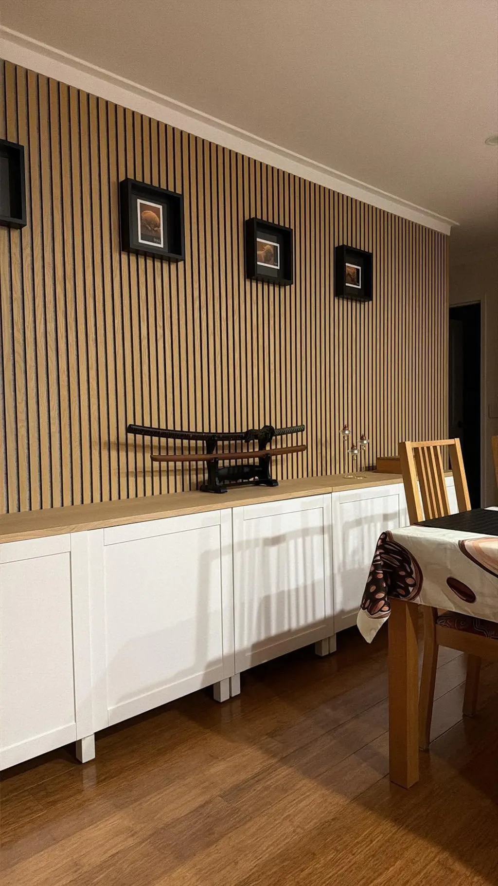 Oak (with Grey Felt) Wood Wall Panel