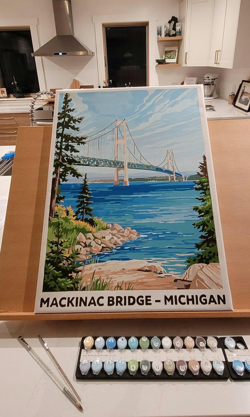 Mackinac Bridge, Michigan | US Landmark | Paint by Numbers Kit