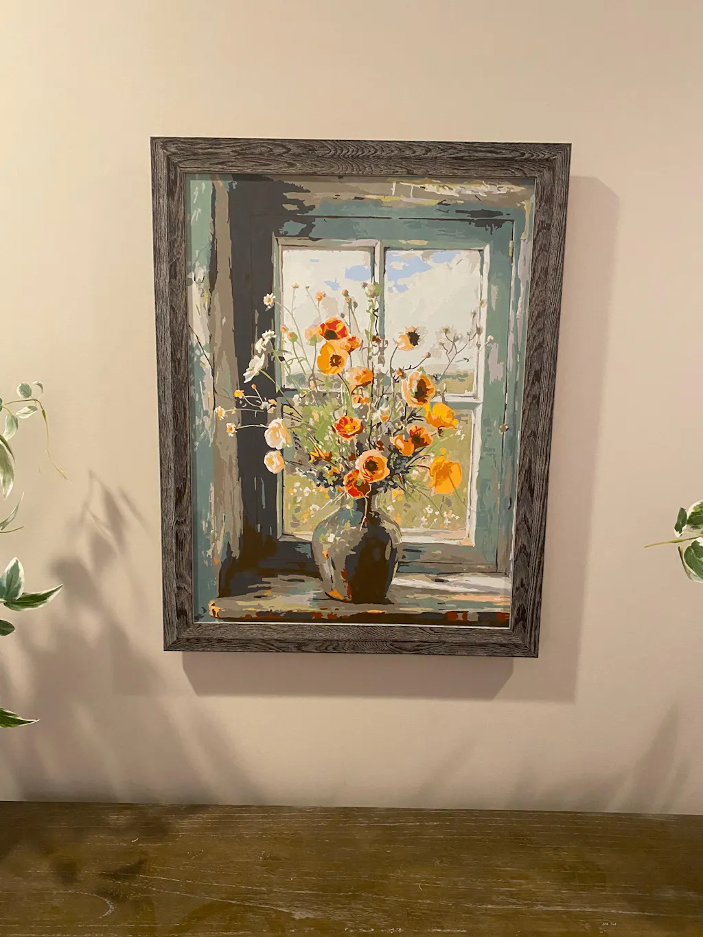Wildflowers on a Rustic Windowsill | Paint by Numbers Kit
