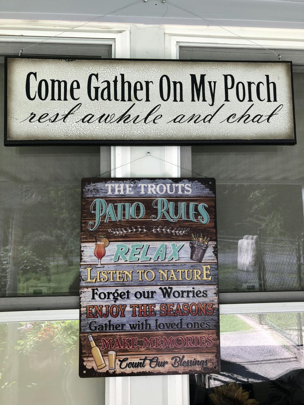 Personalized Patio Rules Make Memories Custom Classic Metal Signs