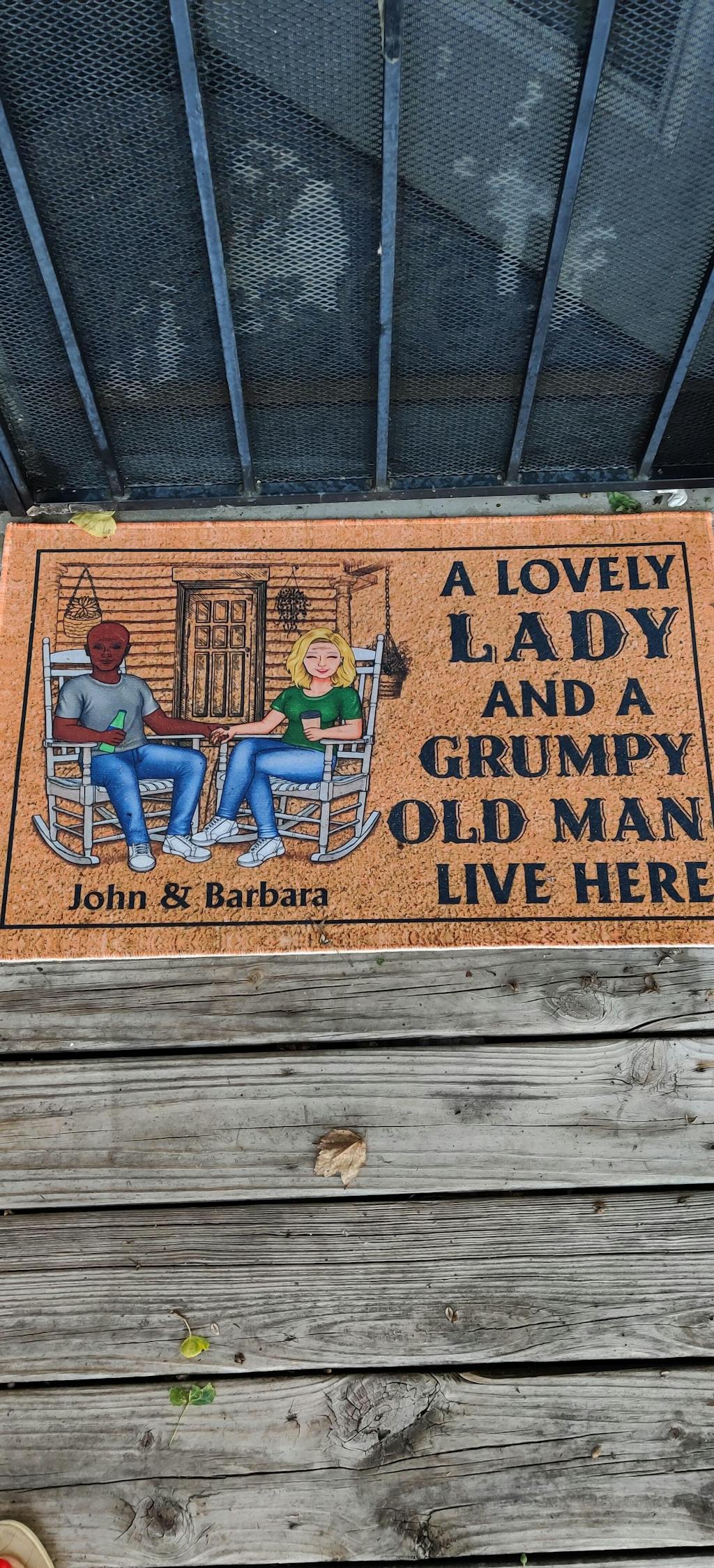 Family Couple A Lovely Lady And A Grumpy Old Man Live Here - Couple Gi ...