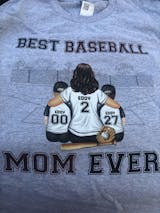 Wander Prints Best Baseball Mom Ever - Mother Gift - Personalized Custom T Shirt T-Shirt / Tshirt White / S