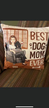 Happy Mother's Day Best Dog Mom, I Woof You, Personalized Pillows, Cus -  PersonalFury