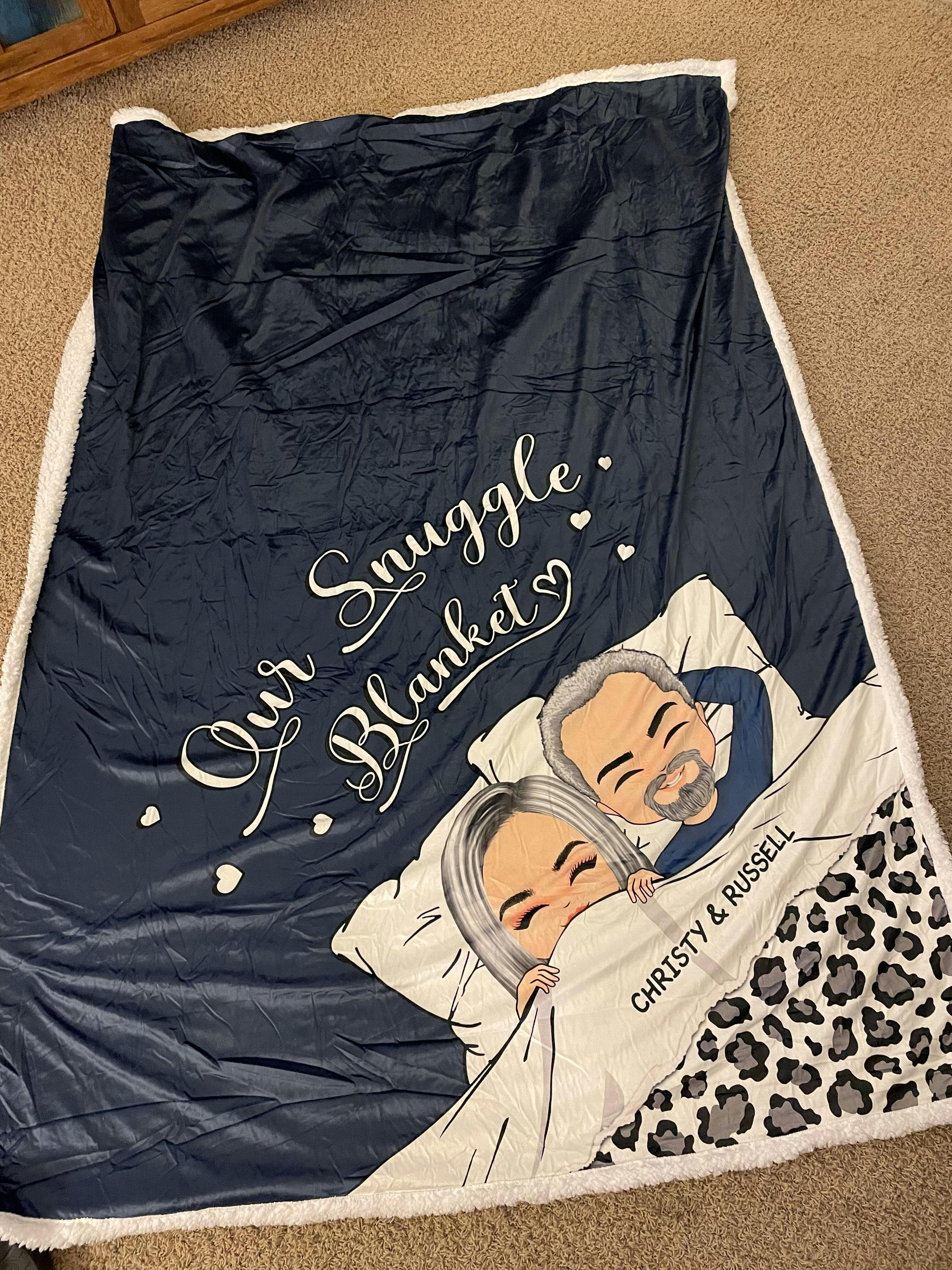 Custom Blanket With Picture Couple Chibi Our Snuggle Blanket Gift For Couples Anniversary Birt E 589764