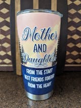 Mom And Daughter Tumbler,Mom Gift From Daughter,Personalized Tumbler 40oz  Gift For Mom,Mom Tumbler Handle, Custom Photo Tumbler For Mom-RL33