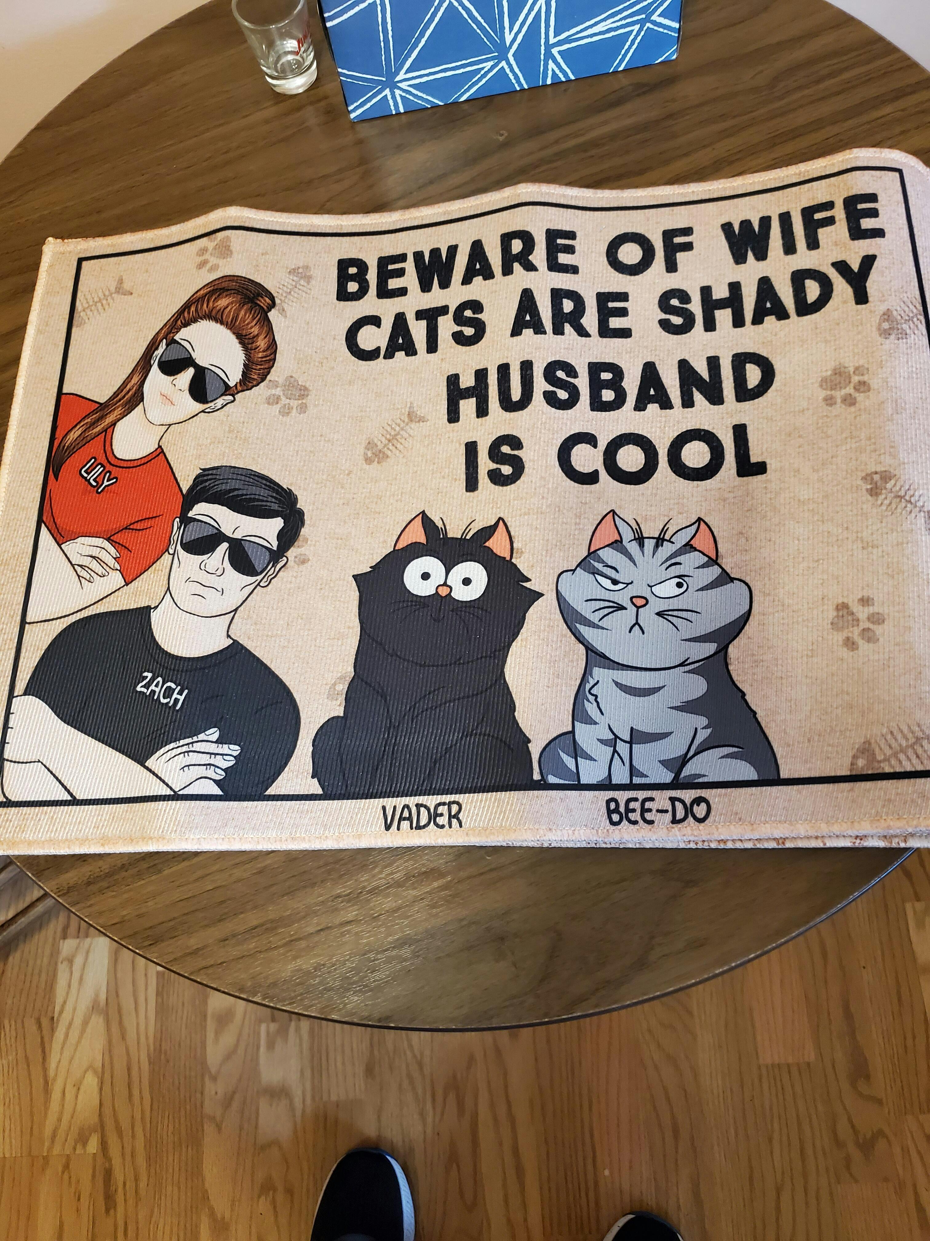 Beware Of Wife Kids Are Shady Husband Is Cool Cartoon Couple