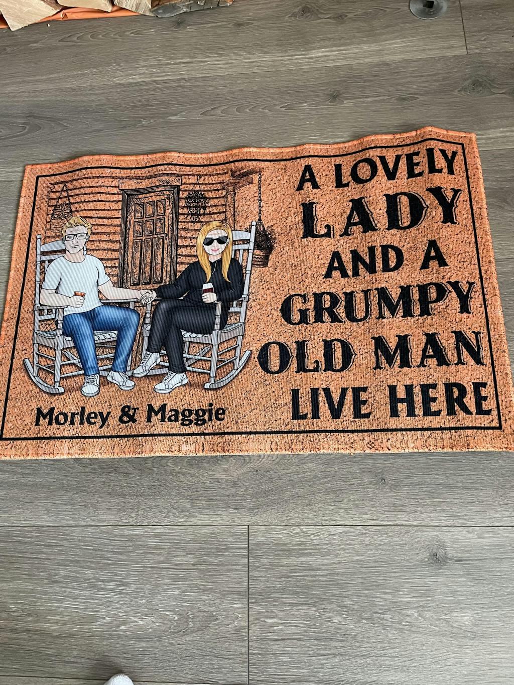 Family Couple A Lovely Lady And A Grumpy Old Man Live Here - Couple Gi ...