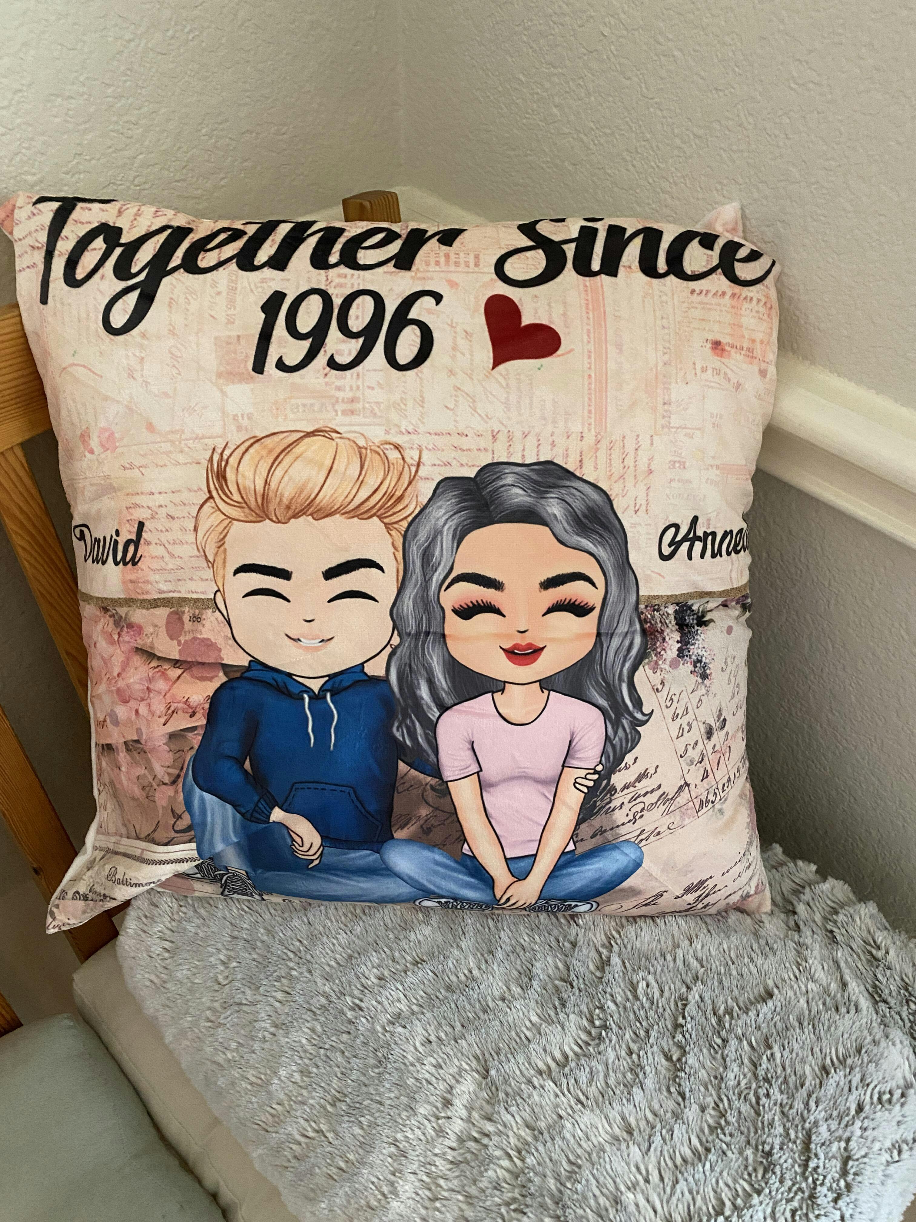 Together Since Husband Wife - Couple Gift - Personalized Custom Pillow ...