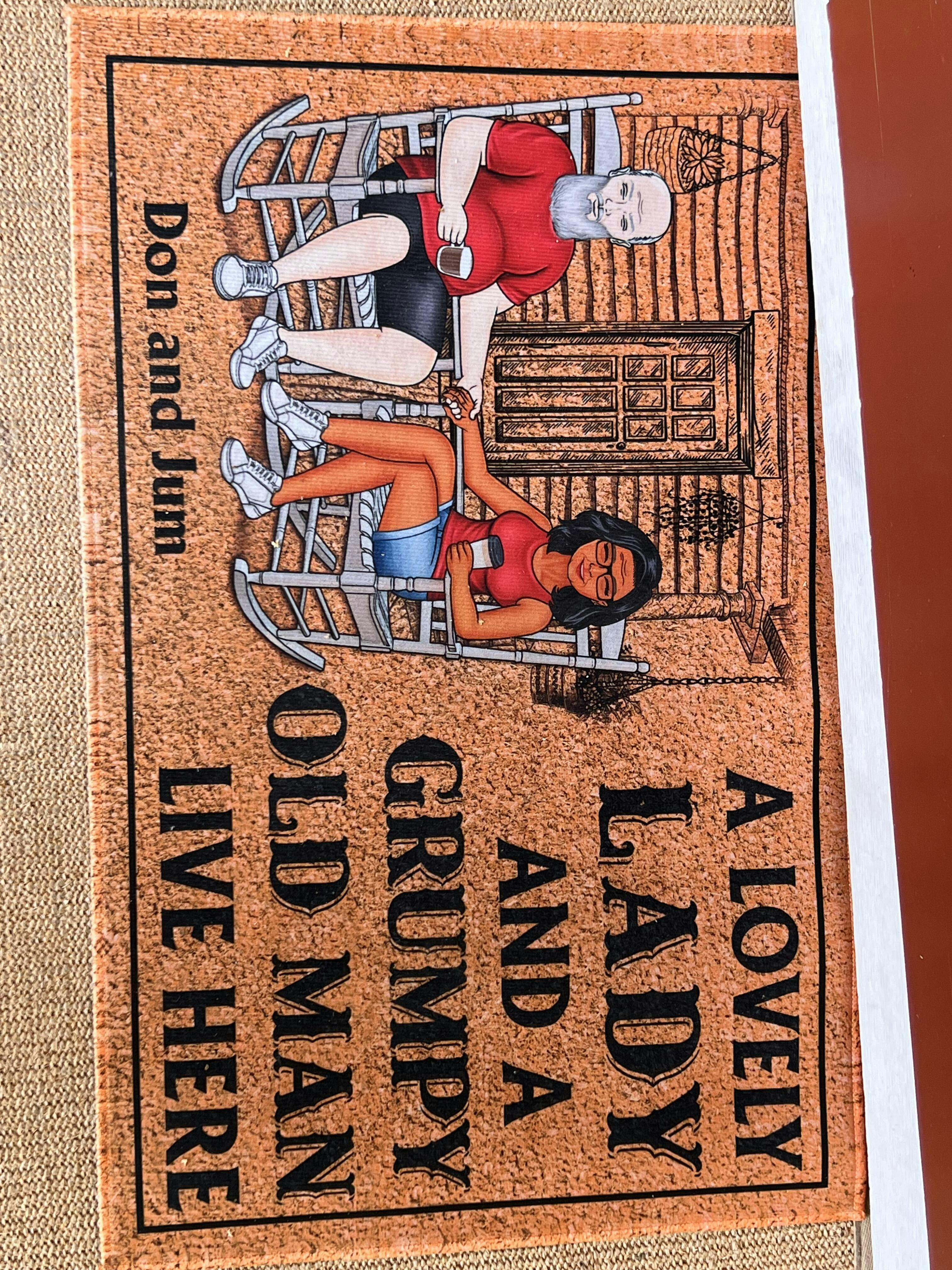 Family Couple A Lovely Lady And A Grumpy Old Man Live Here - Couple Gi ...