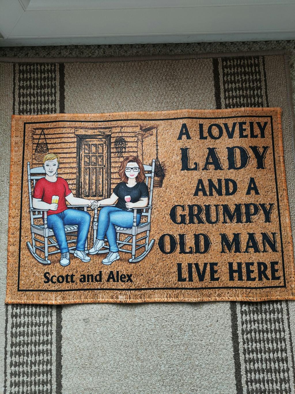 Family Couple A Lovely Lady And A Grumpy Old Man Live Here - Couple Gi ...