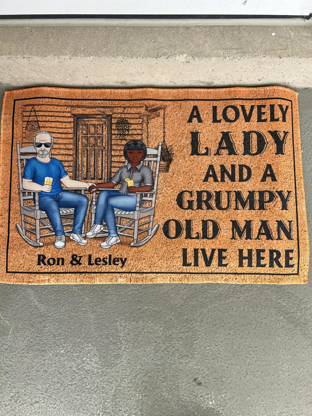 Family Couple A Lovely Lady And A Grumpy Old Man Live Here - Couple Gi ...